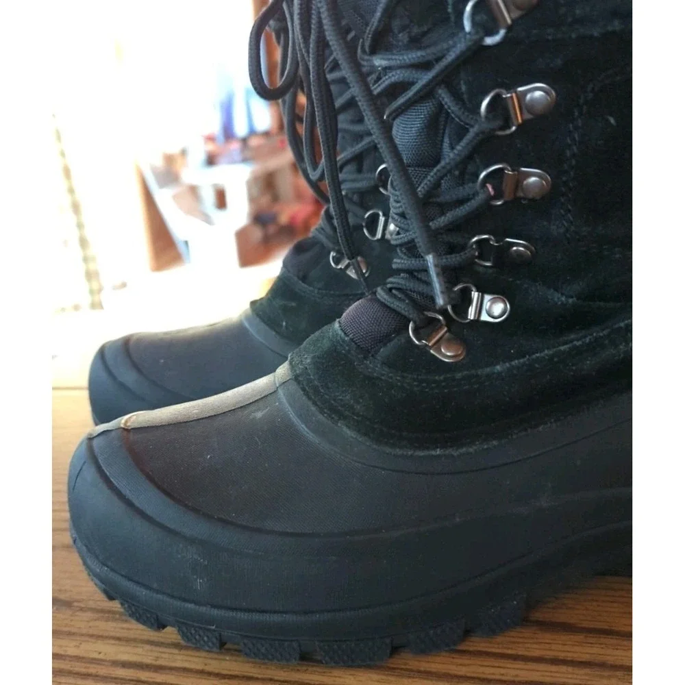 Field & Stream Boots Boys Size 6 Black Pac Winter Snow Thinsulate‎ Waterproof 3M